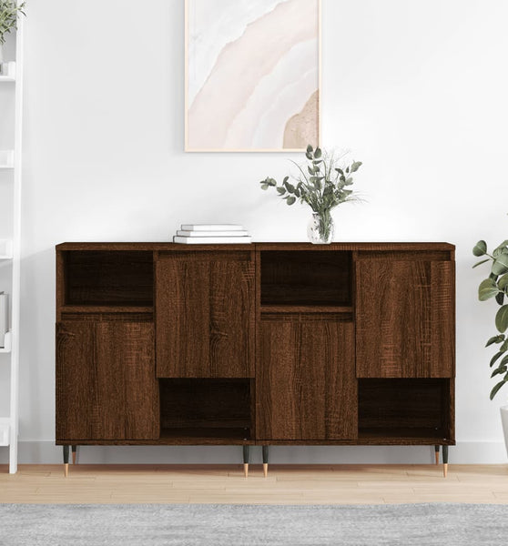 Sideboards 2 Stk. Braun Eichen-Optik Holzwerkstoff