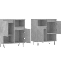 Sideboards 2 Stk. Betongrau Holzwerkstoff