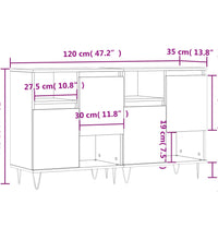 Sideboards 2 Stk. Räuchereiche Holzwerkstoff