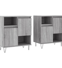 Sideboards 2 Stk. Grau Sonoma Holzwerkstoff