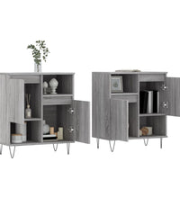 Sideboards 2 Stk. Grau Sonoma Holzwerkstoff