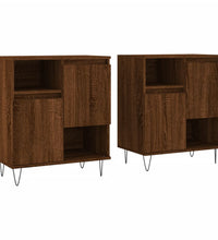 Sideboards 2 Stk. Braun Eichen-Optik Holzwerkstoff