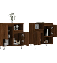 Sideboards 2 Stk. Braun Eichen-Optik Holzwerkstoff