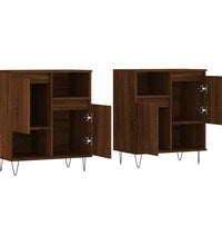 Sideboards 2 Stk. Braun Eichen-Optik Holzwerkstoff