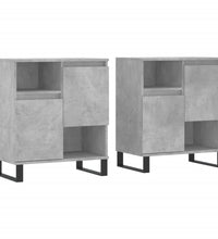 Sideboards 2 Stk. Betongrau Holzwerkstoff