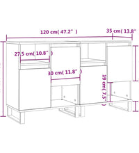 Sideboards 2 Stk. Betongrau Holzwerkstoff