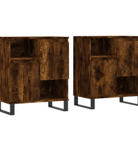 Sideboards 2 Stk. Räuchereiche Holzwerkstoff
