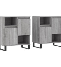 Sideboards 2 Stk. Grau Sonoma Holzwerkstoff