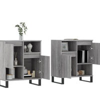 Sideboards 2 Stk. Grau Sonoma Holzwerkstoff