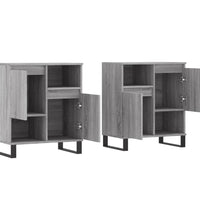 Sideboards 2 Stk. Grau Sonoma Holzwerkstoff