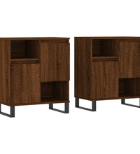 Sideboards 2 Stk. Braun Eichen-Optik Holzwerkstoff