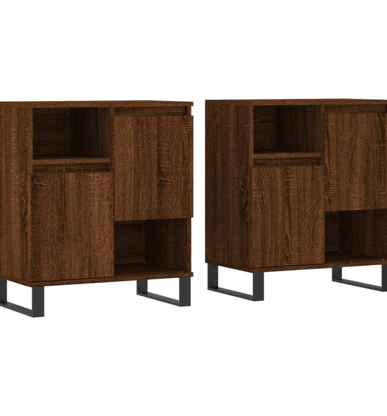 Sideboards 2 Stk. Braun Eichen-Optik Holzwerkstoff