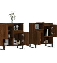 Sideboards 2 Stk. Braun Eichen-Optik Holzwerkstoff