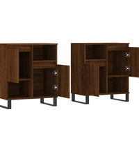Sideboards 2 Stk. Braun Eichen-Optik Holzwerkstoff