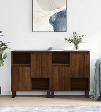 Sideboards 2 Stk. Braun Eichen-Optik Holzwerkstoff