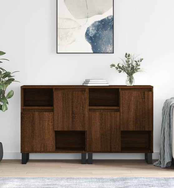 Sideboards 2 Stk. Braun Eichen-Optik Holzwerkstoff