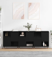 Sideboards 3 Stk. Schwarz Holzwerkstoff