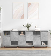 Sideboards 3 Stk. Betongrau Holzwerkstoff