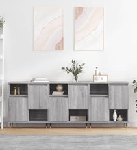 Sideboards 3 Stk. Grau Sonoma Holzwerkstoff