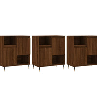 Sideboards 3 Stk. Braun Eichen-Optik Holzwerkstoff