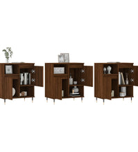 Sideboards 3 Stk. Braun Eichen-Optik Holzwerkstoff