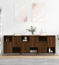 Sideboards 3 Stk. Braun Eichen-Optik Holzwerkstoff