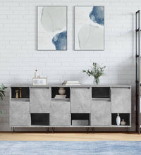 Sideboards 3 Stk. Betongrau Holzwerkstoff