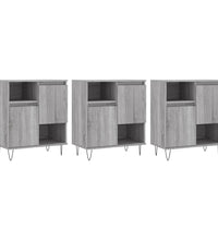 Sideboards 3 Stk. Grau Sonoma Holzwerkstoff