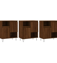 Sideboards 3 Stk. Braun Eichen-Optik Holzwerkstoff