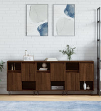 Sideboards 3 Stk. Braun Eichen-Optik Holzwerkstoff