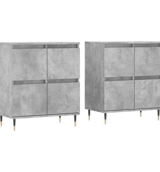 Sideboards 2 Stk. Betongrau Holzwerkstoff