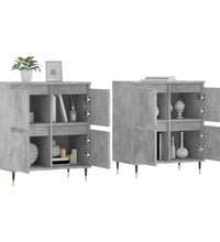 Sideboards 2 Stk. Betongrau Holzwerkstoff