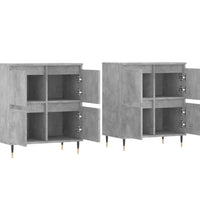 Sideboards 2 Stk. Betongrau Holzwerkstoff