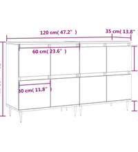 Sideboards 2 Stk. Betongrau Holzwerkstoff