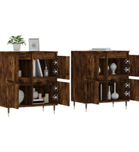 Sideboards 2 Stk. Räuchereiche Holzwerkstoff