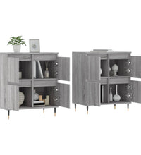 Sideboards 2 Stk. Grau Sonoma Holzwerkstoff