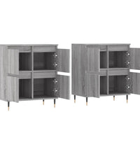 Sideboards 2 Stk. Grau Sonoma Holzwerkstoff