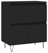 Sideboards 2 Stk. Schwarz Holzwerkstoff