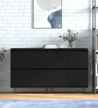 Sideboards 2 Stk. Schwarz Holzwerkstoff