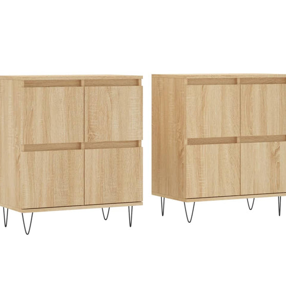 Sideboards 2 Stk. Sonoma-Eiche Holzwerkstoff