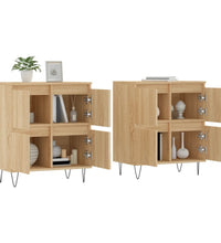 Sideboards 2 Stk. Sonoma-Eiche Holzwerkstoff