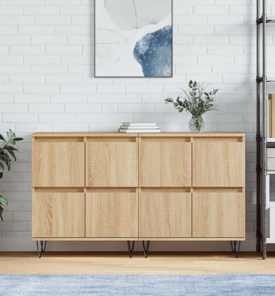 Sideboards 2 Stk. Sonoma-Eiche Holzwerkstoff