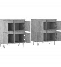 Sideboards 2 Stk. Betongrau Holzwerkstoff