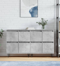 Sideboards 2 Stk. Betongrau Holzwerkstoff