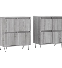 Sideboards 2 Stk. Grau Sonoma Holzwerkstoff