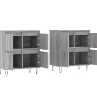 Sideboards 2 Stk. Grau Sonoma Holzwerkstoff