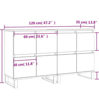 Sideboards 2 Stk. Weiß Holzwerkstoff