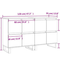 Sideboards 2 Stk. Schwarz Holzwerkstoff