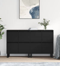 Sideboards 2 Stk. Schwarz Holzwerkstoff