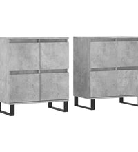 Sideboards 2 Stk. Betongrau Holzwerkstoff